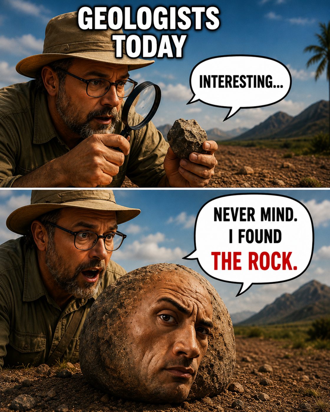 Geologists today: never mind, I found The Rock